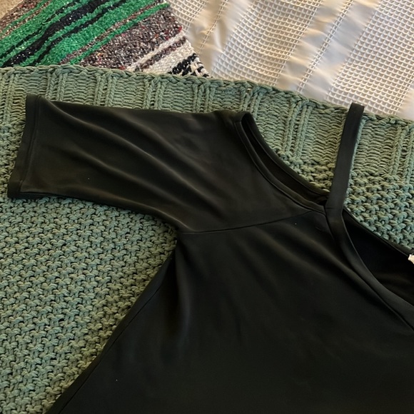 Black Cut Out Shoulder Blouse - Picture 10 of 13